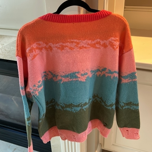 Vestique Bright Multicolor Sunset Crewneck Sweater NWT - Picture 8 of 10